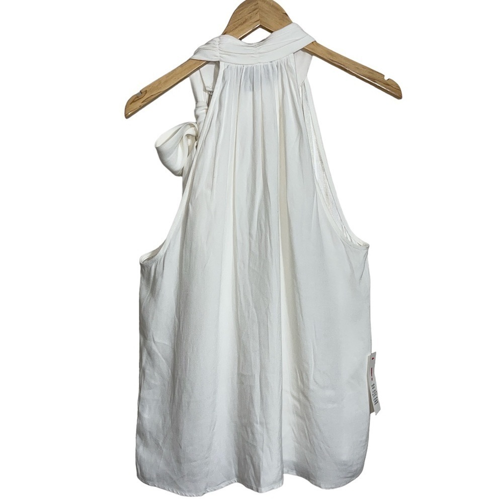 Bardot Viscose Tie Neck Sleeveless Blouse Top in Ivory NWT Sz. XL Sz. X-Large - Picture 9 of 13